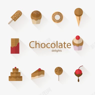 10款巧克力甜食图标图标