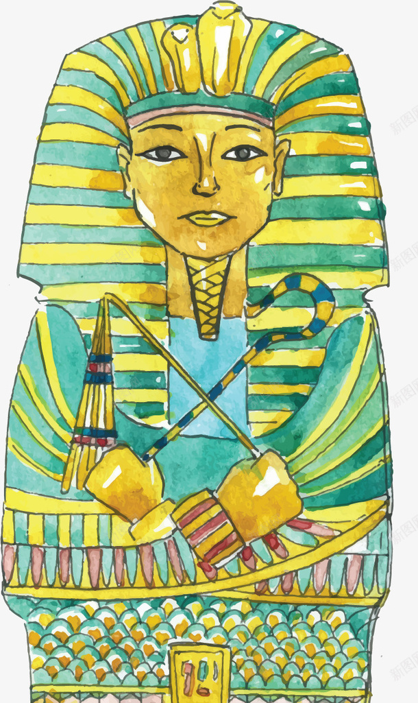 古埃及简笔画彩色图片