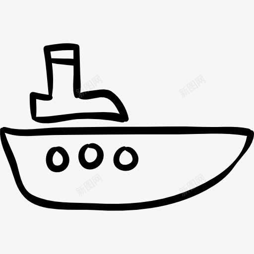 船手画轮廓图标png_新图网 https://ixintu.com 手绘 概述 船 轮廓 运输 运输车