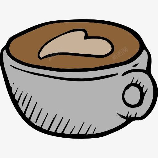 咖啡图标png_新图网 https://ixintu.com 咖啡 咖啡杯 喝热饮料 巧克力 情人节 点心 茶杯 食品