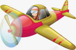 飞行员游戏创意战机矢量图素材