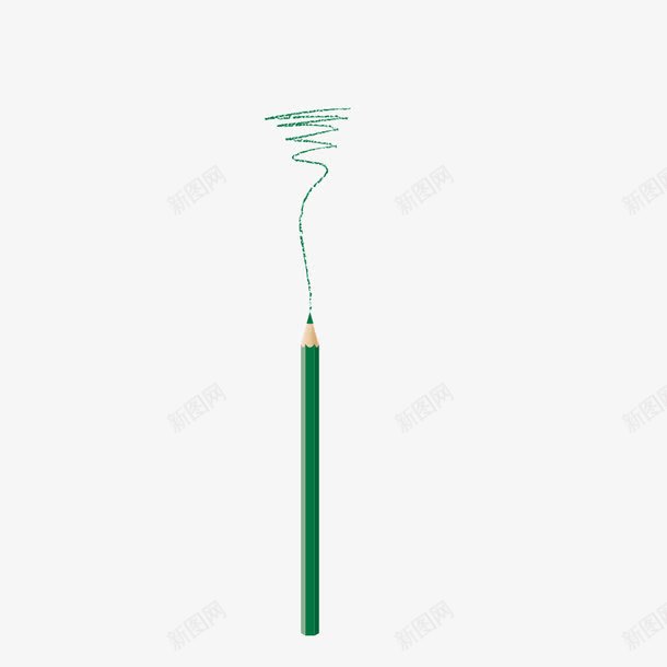 彩色铅笔绘画png免抠素材_新图网 https://ixintu.com 彩色铅笔 手绘 绘画 绿色