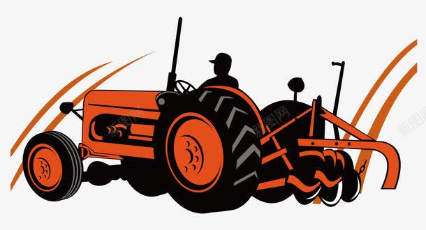 拖拉机png免抠素材_新图网 https://ixintu.com 人物 农民种田 拖拉机 矢量拖拉机 耕种 耕种画