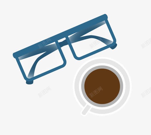 商务眼镜黑咖啡png免抠素材_新图网 https://ixintu.com 休息时间 咖啡 商务眼镜 矢量素材 黑咖啡