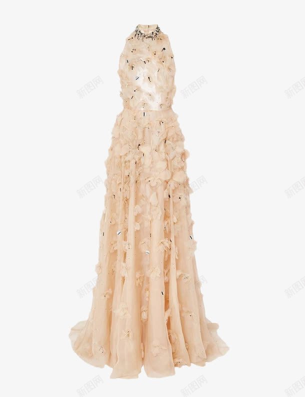 蕾丝边的长裙png免抠素材_新图网 https://ixintu.com 产品实物 女裙 服装 服装定制 橙色 蕾丝 裙子