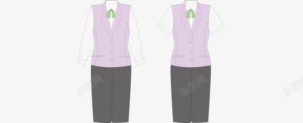 扁平服装套装粉色制服png免抠素材_新图网 https://ixintu.com 套装 扁平 服装