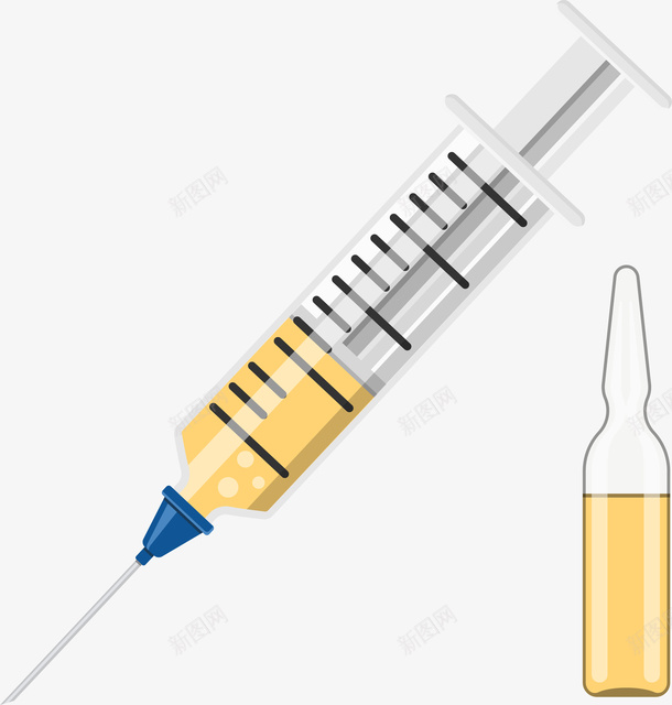 医疗针管矢量图图标ai_新图网 https://ixintu.com 医疗液体 卡通装饰 扁平化 设计图 设计图标 针管 矢量图