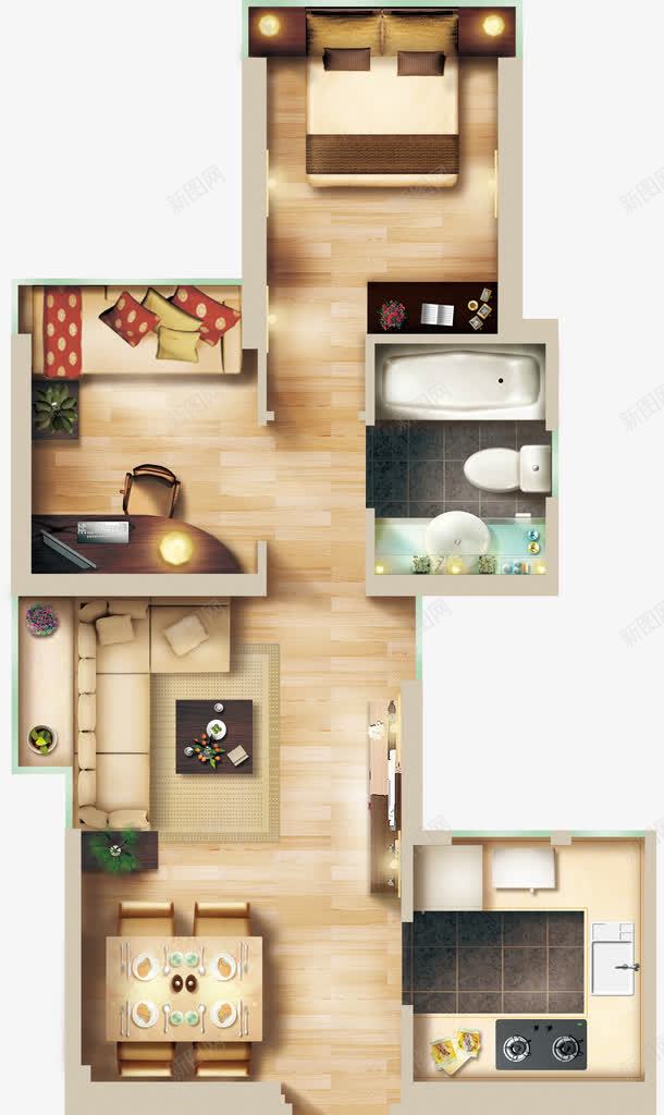 卧室png免抠素材_新图网 https://ixintu.com 卧室 卫生间 大厅 房子 房子设计 设计