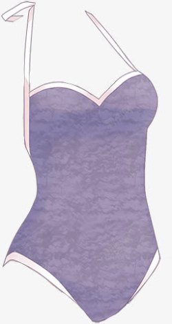 紫色泳衣素材