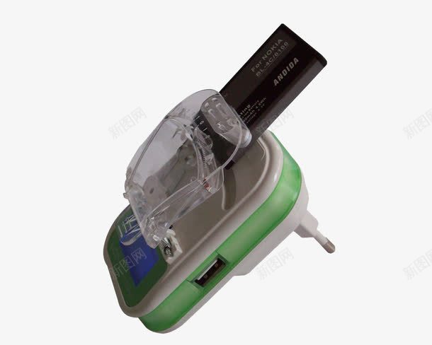 绿色充电器png免抠素材_新图网 https://ixintu.com 产品实物 充电器 电池设备 绿色充电器