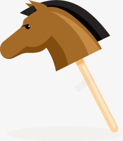 骑马玩具褐色小马高清图片
