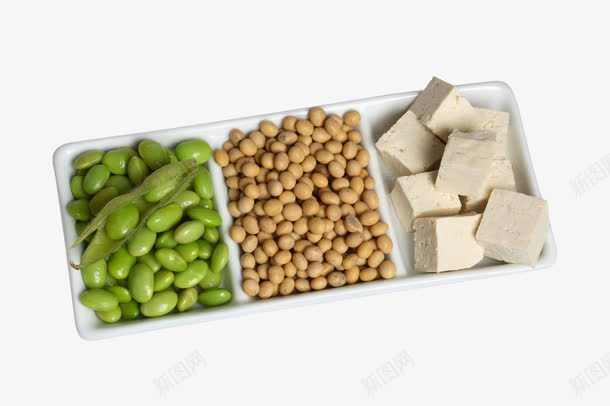 小碟豆角黄豆豆腐png免抠素材_新图网 https://ixintu.com 嫩豆腐 小方碟 素食 豆制品 豆腐 豆角 食材 食物 黄豆