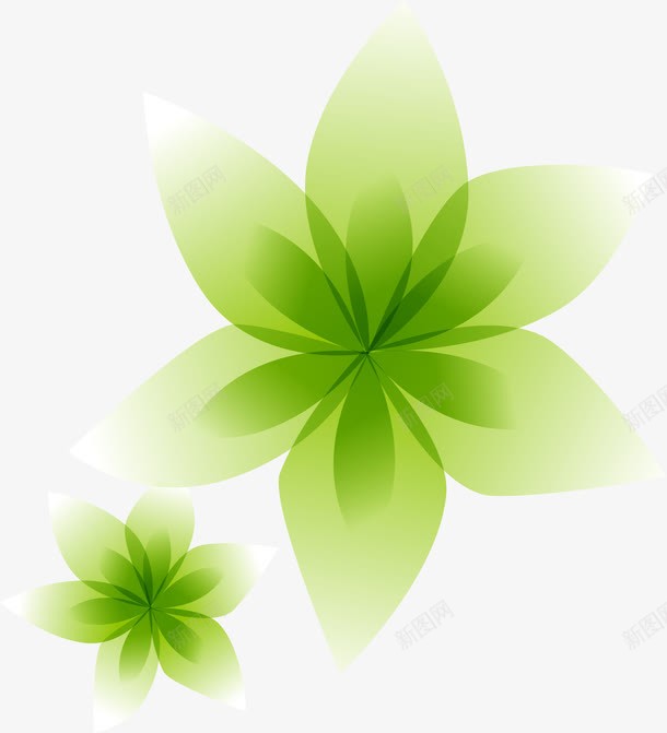 绿色花朵漂浮png免抠素材_新图网 https://ixintu.com AI 卡通 底纹 手绘 漂浮 绿色 花卉 花朵 花纹