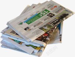 堆积的报纸堆积的彩色报纸高清图片