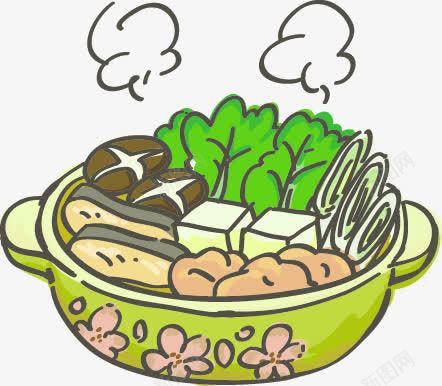 手绘蔬菜面条png免抠素材_新图网 https://ixintu.com 美食 肉 蔬菜 香菇