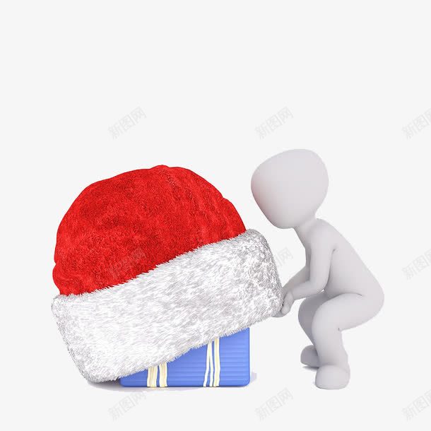 秘密礼物png免抠素材_新图网 https://ixintu.com 圣诞帽 圣诞节 惊喜 礼物图片