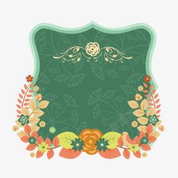 唯美手绘森系花卉装饰背景素材