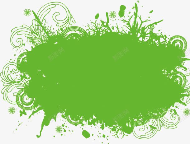 绿色植物纹理标签png免抠素材_新图网 https://ixintu.com 标签 纹理 绿色植物