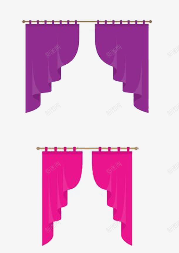深紫色和枚红色的窗帘png免抠素材_新图网 https://ixintu.com 复古风飘窗 神色飘窗 装饰 装饰素材 遮光飘窗 飘窗