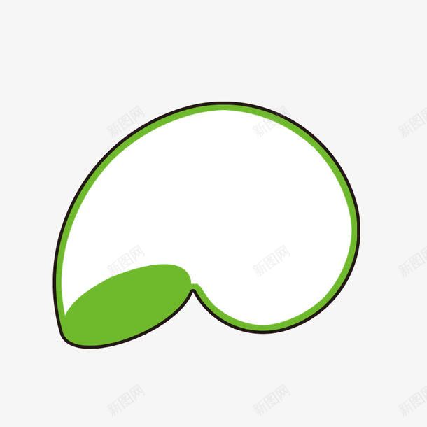 简笔海螺png免抠素材_新图网 https://ixintu.com 一个 卡通 手绘 海螺 白色 简笔 线条 绿色