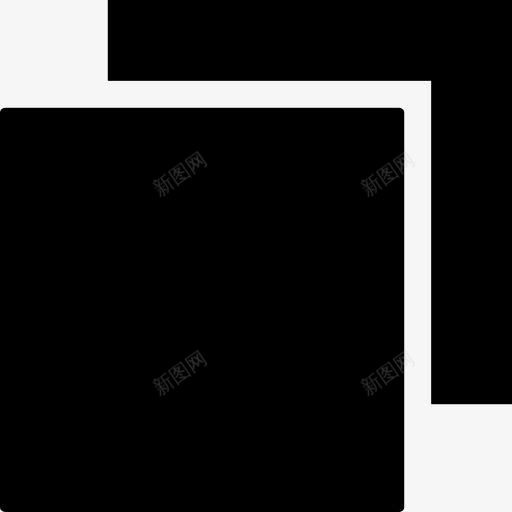 两黑方块图标png_新图网 https://ixintu.com 两 广场 界面 符号 缪图标 黑