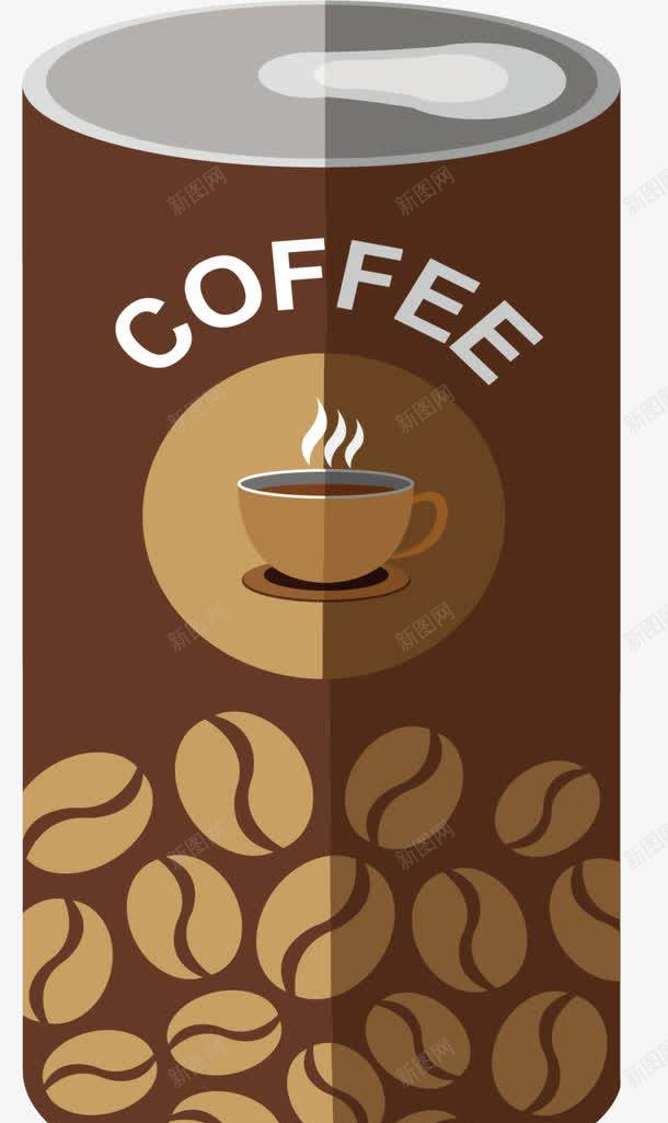 小清新棕色咖啡罐png免抠素材_新图网 https://ixintu.com coffee 咖啡 小清新咖啡罐 棕色咖啡罐 水彩 黄色杯子