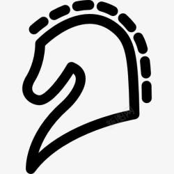 马的头部轮廓马的头部轮廓在侧视图图标高清图片