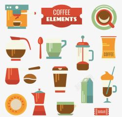 创意咖啡元素素材