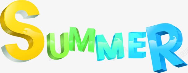 summer彩色字体png免抠素材_新图网 https://ixintu.com summer 字体 彩色