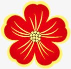 扁平风格合成红色的花卉图案png免抠素材_新图网 https://ixintu.com 合成 图案 扁平 红色 花卉 风格