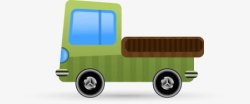 车子侧面绿色货车高清图片