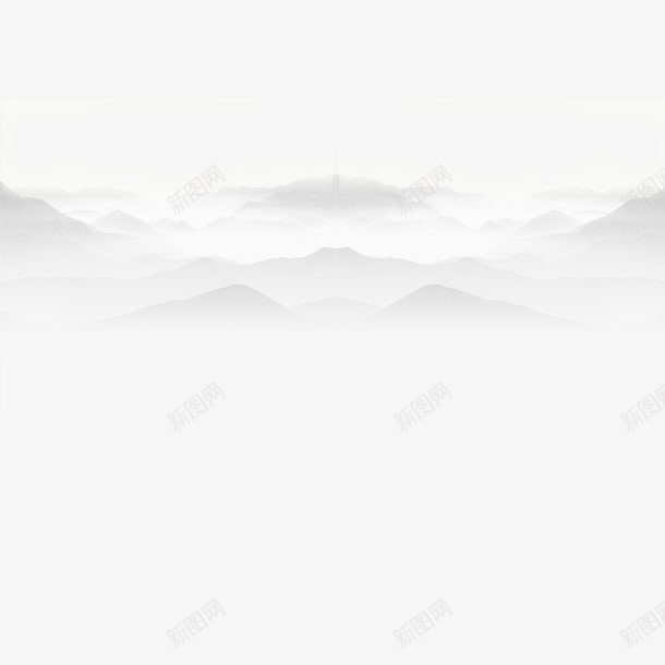 水墨山png免抠素材_新图网 https://ixintu.com 中国风 山 水墨 雾