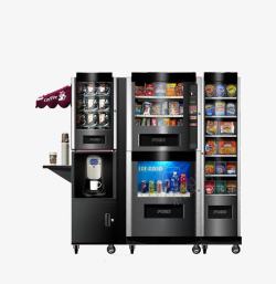 自动自选咖啡饮料自动自选售货机高清图片