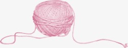 粉色毛线线团素材