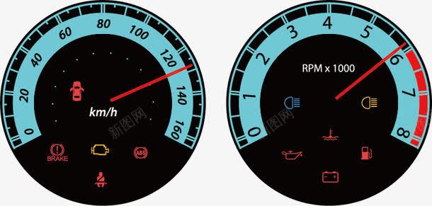 汽车仪表png免抠素材_新图网 https://ixintu.com 公里表 汽车 汽车仪表 汽车配件 转速表