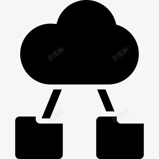 云与文件夹图标png_新图网 https://ixintu.com 云 云存储 云计算 接口 数据存储 链接
