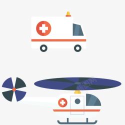 救护车与急救飞机素材
