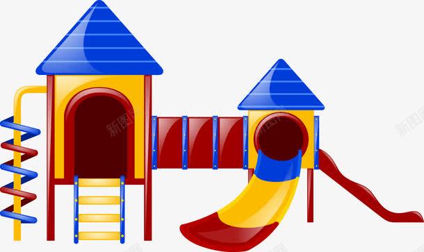 彩色儿童滑梯png免抠素材_新图网 https://ixintu.com 儿童 彩色 游乐设施 滑梯