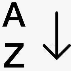 排序AZ字母顺序排列排序iOS图标高清图片