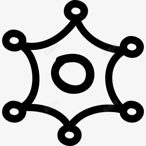 星六点变手绘符号图标png_新图网 https://ixintu.com 六 形状 手绘 星 点 符号