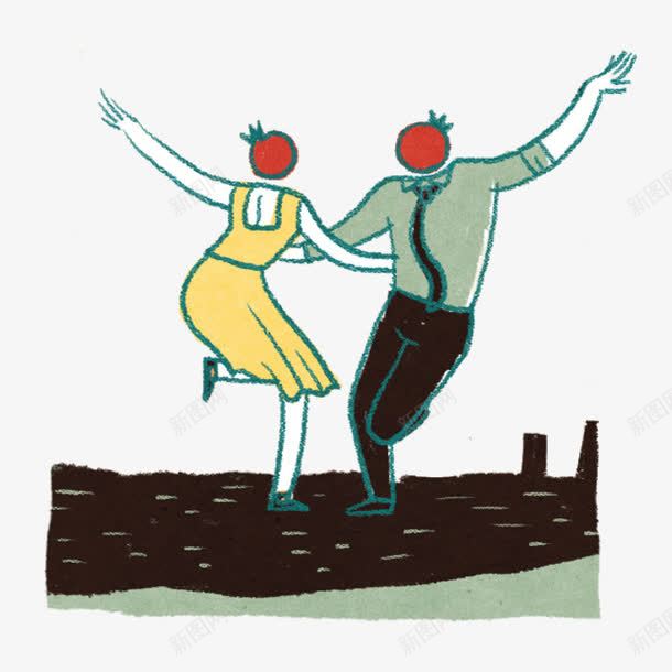 卡通跳舞情侣png免抠素材_新图网 https://ixintu.com 交际舞 情侣 欢快 跳舞