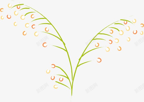 卡通花卉png免抠素材_新图网 https://ixintu.com AI 卡通 可爱 手绘 线条 花卉 花朵 花纹 铃兰