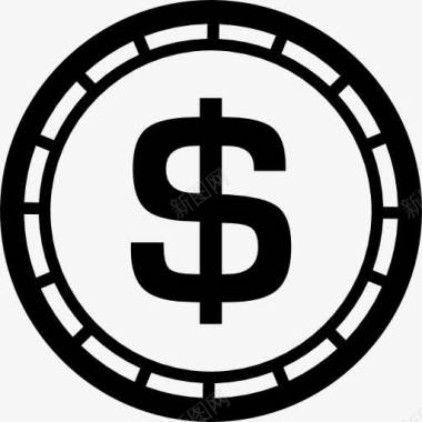 美元硬币的钱图标图标