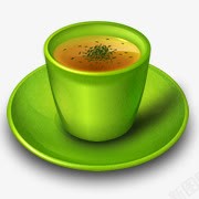 绿色茶杯卡通素材