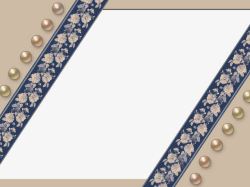 相框复古花纹珍珠装饰素材