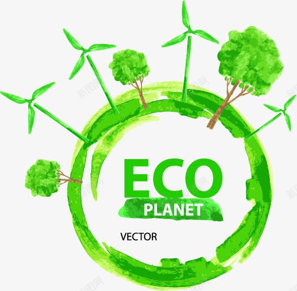 ECO计划海报png免抠素材_新图网 https://ixintu.com ECO 彩绘 手绘 海报 环保 绿色