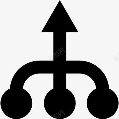 上升的箭头符号的三圈图标图标