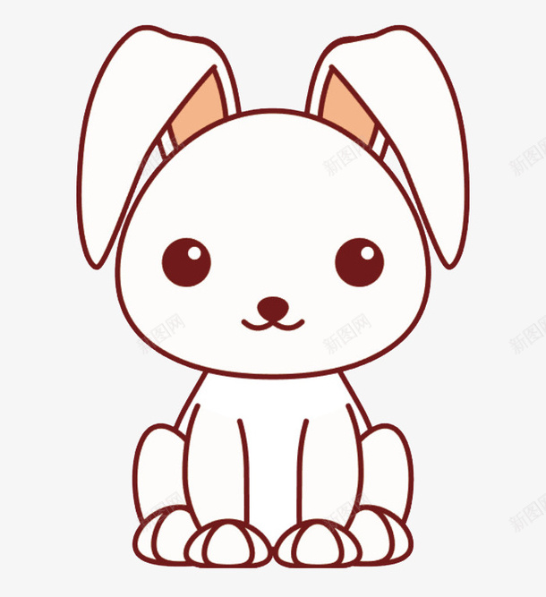 卡通坐着的小狗图png免抠素材_新图网 https://ixintu.com 乖巧的 动物 卡通 可爱的 坐着的 小狗 插图 长耳朵