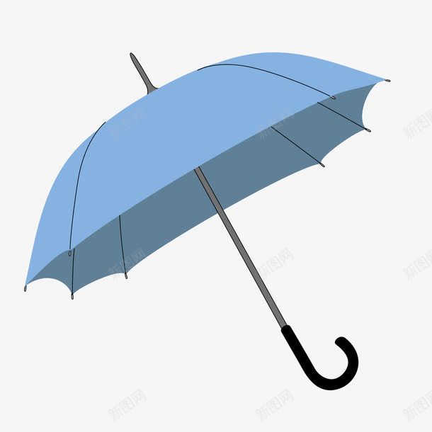 蓝色质感遮阳伞png免抠素材_新图网 https://ixintu.com 蓝色 蓝色质感 质感 遮阳伞
