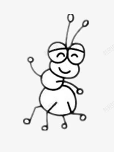 小蚂蚁打招呼png免抠素材_新图网 https://ixintu.com 动物 卡通 图片 微笑
